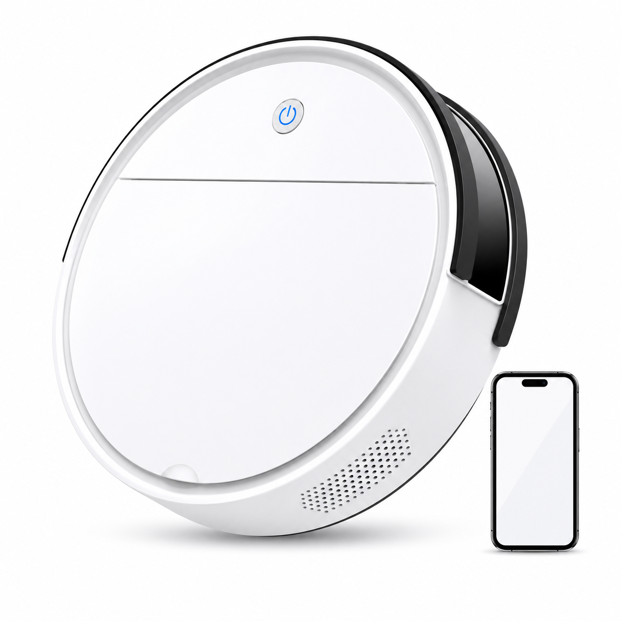 Super mini robot vacuum for pet hair, carpets & hard floors with self-charging