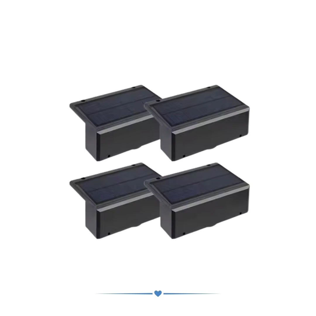 Solar LED wall light for outdoor use with waterproof wireless design; Perfect for garden and fence (balcony)