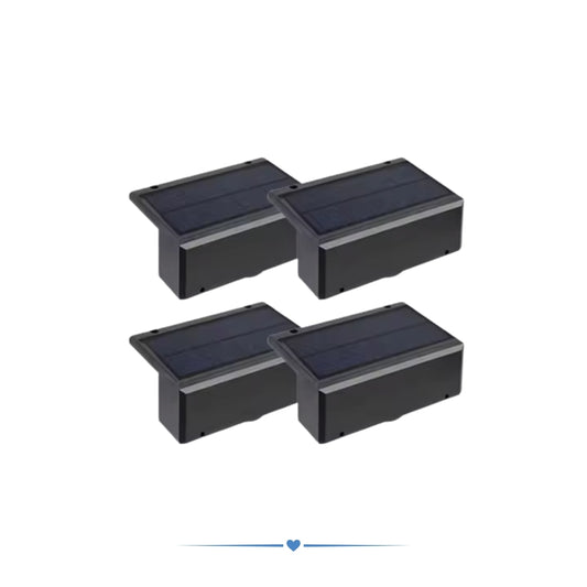 Solar LED wall light for outdoor use with waterproof wireless design; Perfect for garden and fence (balcony)