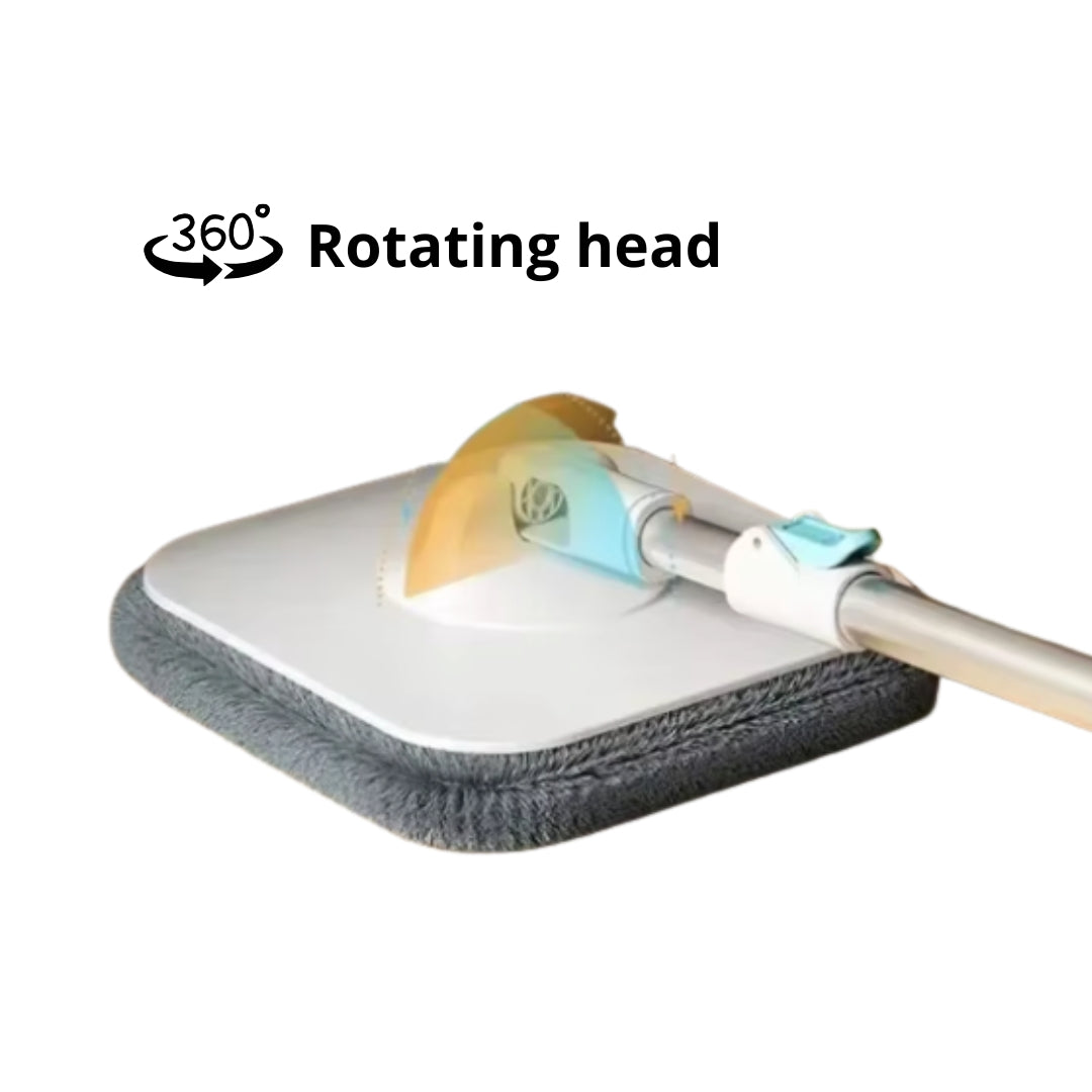 Spin mop with bucket and water separation system, effortless cleaning with automatic wringing design - no need to hand wash