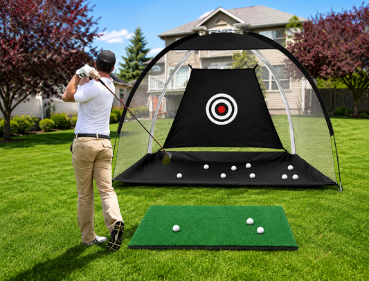 3M golf practice net with hitting mat & tee holder for indoor outdoor training