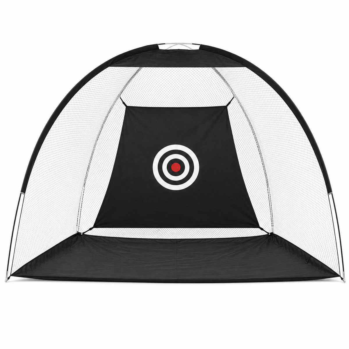 Golf practice net with hitting mat & tee holder for indoor & outdoor training