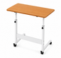 Mobile laptop desk adjustable rolling table with wheels for bed or sofa