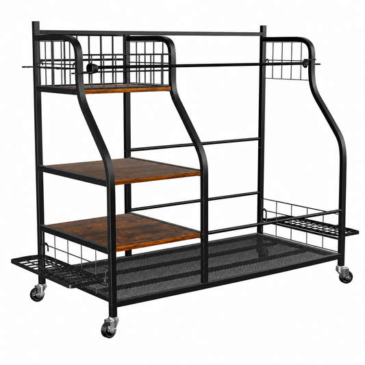 Sport / Golf Equipment Storage Rack – Shelves, Wheels & Storage Straps
