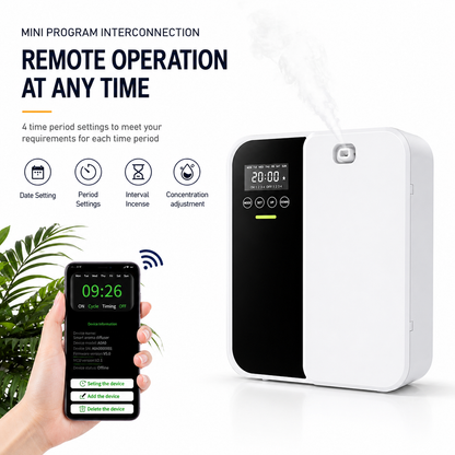 Waterless aroma diffuser machine with bluetooth wall mounted scent system 500ml for spaces up to 1000m³