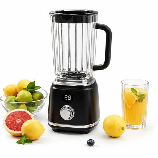 Portable electric citrus juicer 600ml usb rechargeable with pulp separation for fresh juice or smoothies anywhere (dark black/blue)