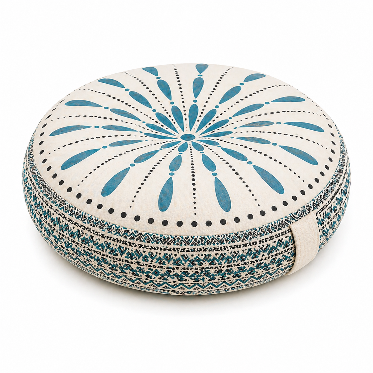 Floor Cushion – Round, 45cm, Thick, Boho Tatami, For Meditation & Decor