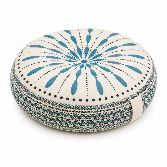 Round floor cushion 45cm thick boho tatami seat pillow for meditation, relaxation and everyday comfort