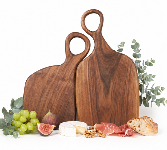 Black walnut wooden cutting board serving tray durable solid wood for kitchen and food presentation (serving board for cheese, snacks and appetisers)