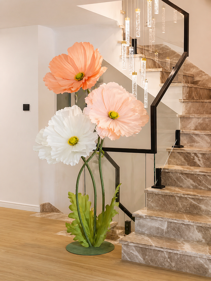 Large artificial flower set 185cm statement (wedding) decoration flowers for home events and styling: handmade