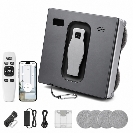 Robot window cleaner: automatic glass cleaning robot with app control, dual spray high suction for windows mirrors and walls AU compatible