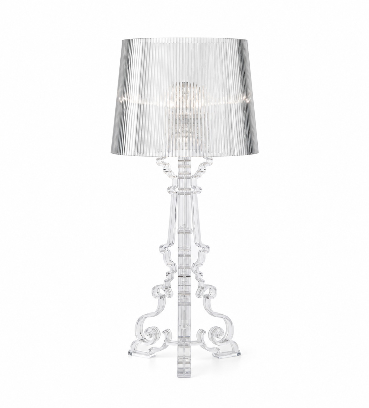 Designer ghost floor lamp transparent acrylic modern baroque style LED lamp luxury ambient lighting bedside living room (AU)