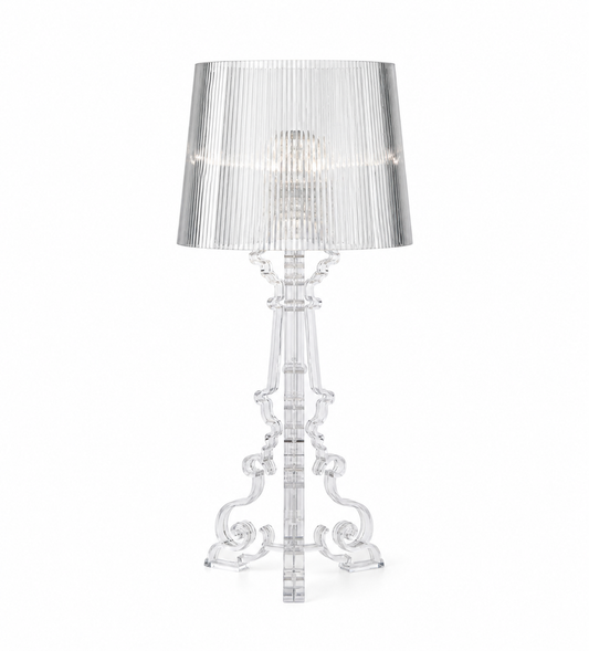 Designer ghost floor lamp transparent acrylic modern baroque style LED lamp luxury ambient lighting bedside living room (AU)