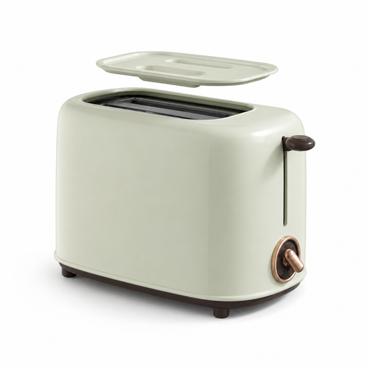 Retro toaster sandwich maker waffle maker: mini oven compact breakfast toaster AU kitchen appliance - Green