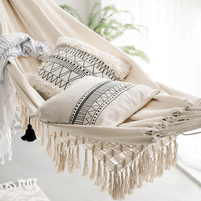 Double Hammock – Boho Macrame, 2-Person, Cotton, Indoor & Outdoor