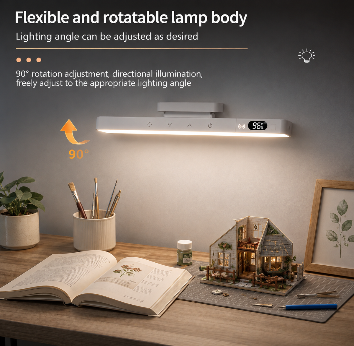 Reading Lamp – Rechargeable, Magnetic, LED, Remote Control, Adjustable Brightness