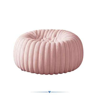 Soft plush round pouf seat for adults & kids(rooms) in pink - bean bag chair 80cm faux fur filled