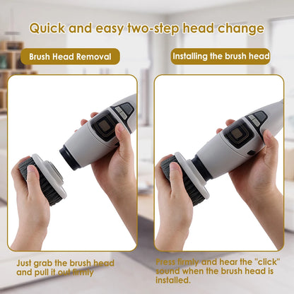10 in-1 smart electric cleaning brush for effortless bathroom, kitchen and household cleaning - with voice prompts