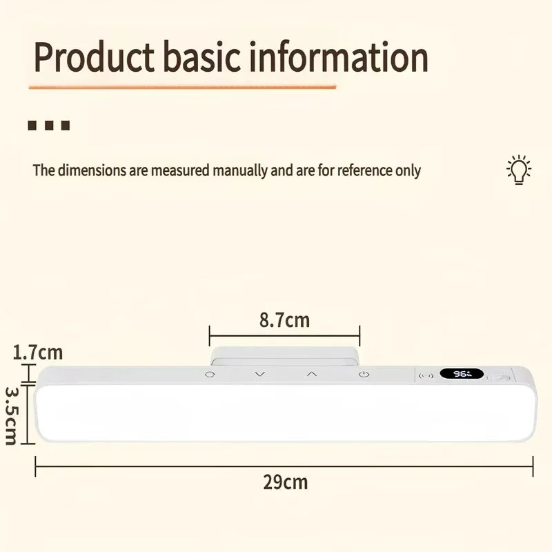 Reading Lamp – Rechargeable, Magnetic, LED, Remote Control, Adjustable Brightness