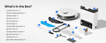 Robot Vacuum Cleaner – Smart, Wet & Dry, Self-Emptying, Laser Navigation, 6000Pa