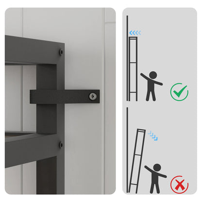 Multi-Purpose 5 Tier Backer's Storage Rack with Shelves, Hooks & Organiser Station