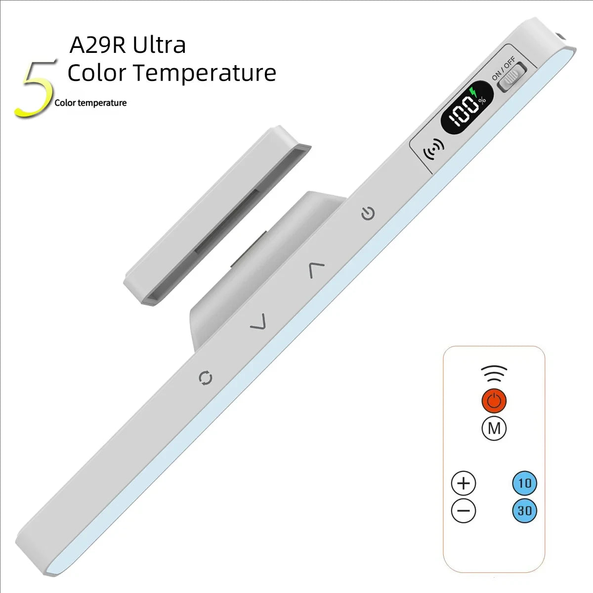 Reading Lamp – Rechargeable, Magnetic, LED, Remote Control, Adjustable Brightness