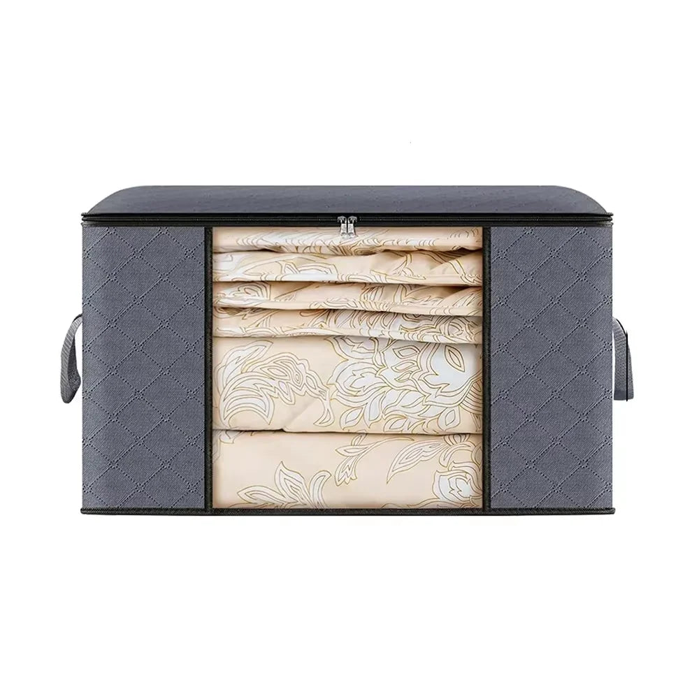 Large, Foldable Capacity Storage Organiser for Bedding, Quilts & Seasonal Clothing with viewing window