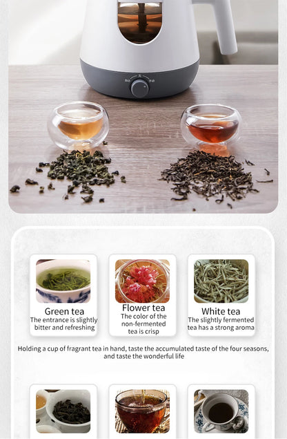 Electric Tea maker machine with glass – Automatic tea brewing kettle with infuser, boiling water & keep warm function (AU Plug) - Perfect for fresh, organic tea