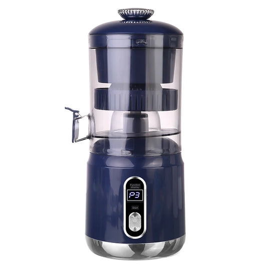 Portable electric citrus juicer 600ml usb rechargeable with pulp separation for fresh juice or smoothies anywhere (dark blue)