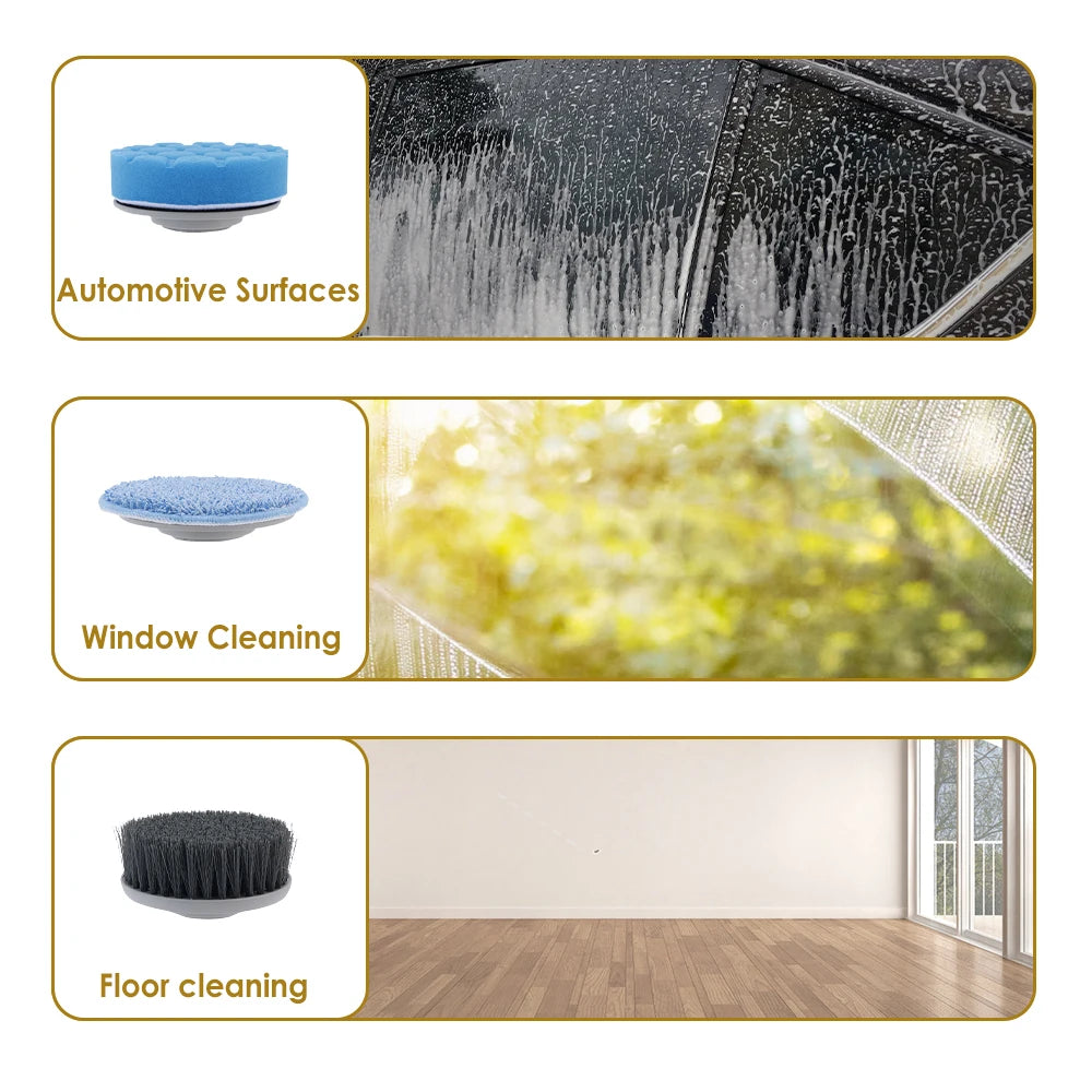 10 in-1 smart electric cleaning brush for effortless bathroom, kitchen and household cleaning - with voice prompts
