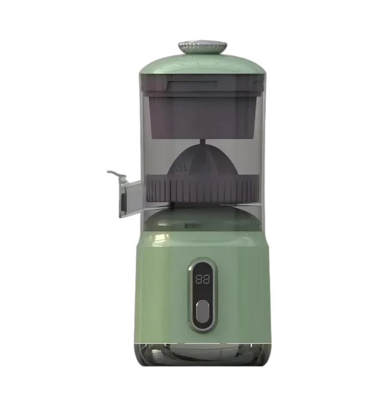 Portable electric citrus juicer 600ml usb rechargeable with pulp separation for fresh juice or smoothies anywhere (pistache green)