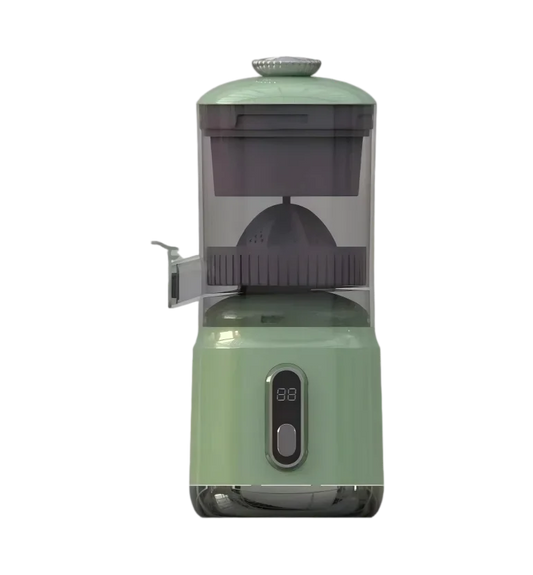 Portable electric citrus juicer 600ml usb rechargeable with pulp separation for fresh juice or smoothies anywhere (pistache green)