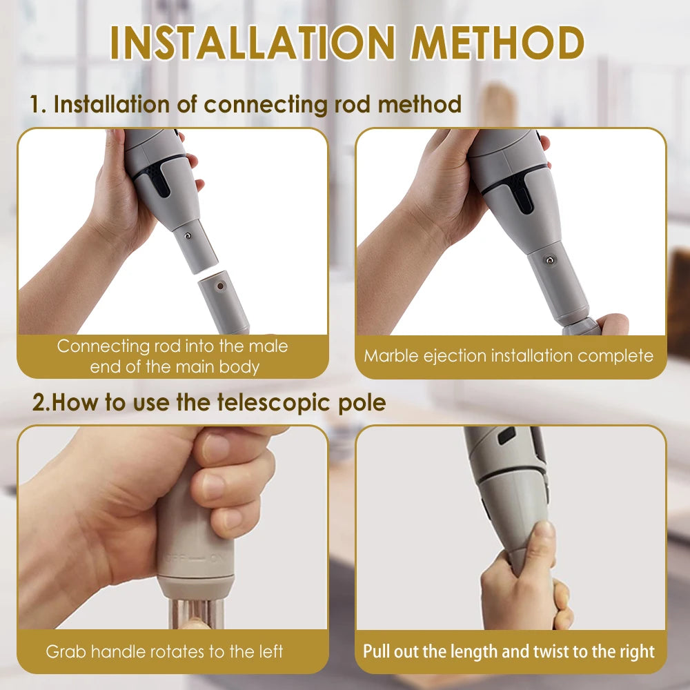 10 in-1 smart electric cleaning brush for effortless bathroom, kitchen and household cleaning - with voice prompts
