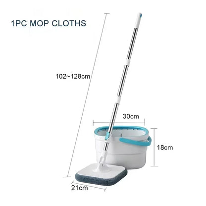 Spin mop with bucket and water separation system, effortless cleaning with automatic wringing design - no need to hand wash