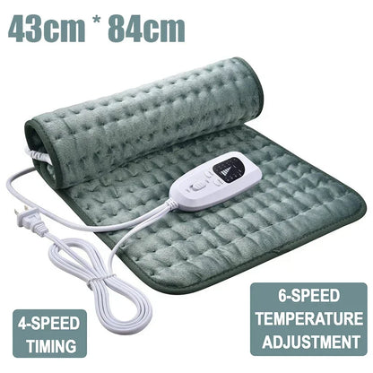 Electric Heated Lap Blanket with Timer & 6 Heat Settings – AU Plug, Ulta soft and washable - ideal for backpain, warmth and relaxation