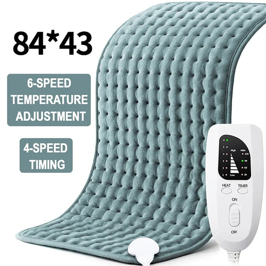 Electric Heated Lap Blanket with Timer & 6 Heat Settings – AU Plug, Ulta soft and washable - ideal for backpain, warmth and relaxation