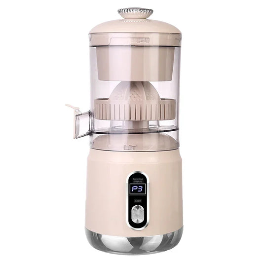 Portable electric citrus juicer 600ml usb rechargeable with pulp separation for fresh juice or smoothies anywhere (white)