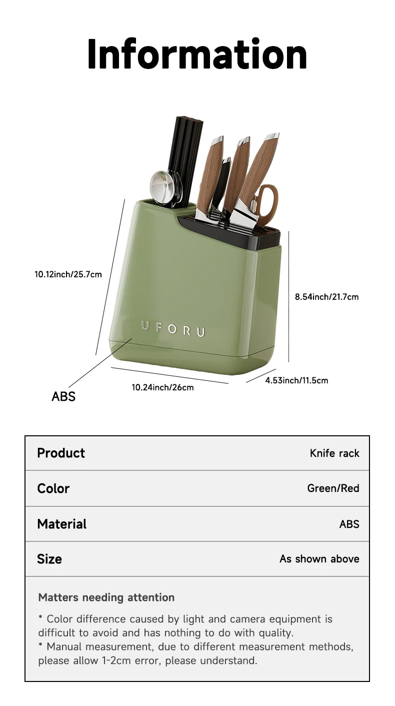 Knife Holder – Modern, Countertop, Easy-Clean Storage Block