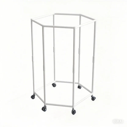 360° Rotating Clothes Rack with Shelves – Multifunctional Metal Garment Rack for Bedroom, Laundry & Entryway, easy to move