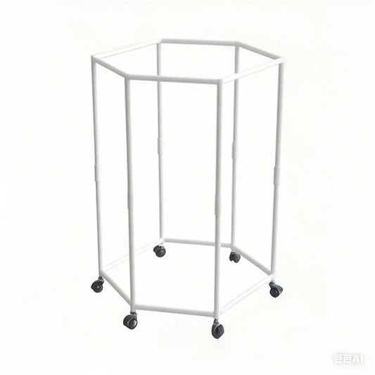 360° Rotating Clothes Rack with Shelves – Multifunctional Metal Garment Rack for Bedroom, Laundry & Entryway, easy to move