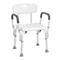 Height Adjustable Shower Chair with Back Support & Non-Slip Stability
