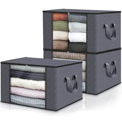 Large, Foldable Capacity Storage Organiser for Bedding, Quilts & Seasonal Clothing with viewing window