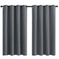 99% blackout curtains extra wide bedroom curtains thermal blockout curtains set 2 panels soft fabric AU - Grey