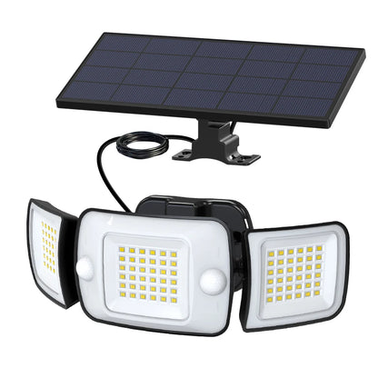 Outdoor Solar Security Light with Motion Sensors & Wide-Angle Illumination
