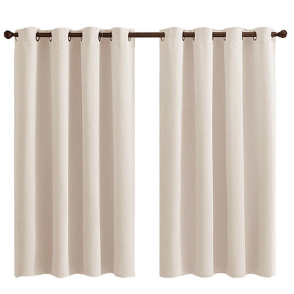 99% blackout curtains extra wide bedroom curtains thermal blockout curtains set 2 panels soft fabric AU - soft beige