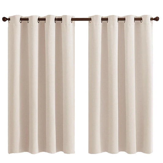 99% blackout curtains extra wide bedroom curtains thermal blockout curtains set 2 panels soft fabric AU - soft beige