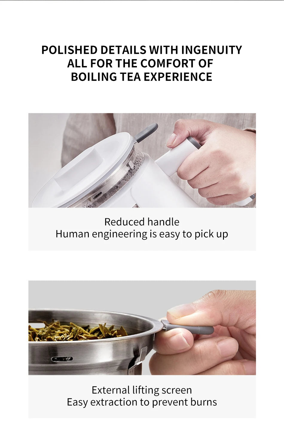 Electric Tea maker machine with glass – Automatic tea brewing kettle with infuser, boiling water & keep warm function (AU Plug) - Perfect for fresh, organic tea