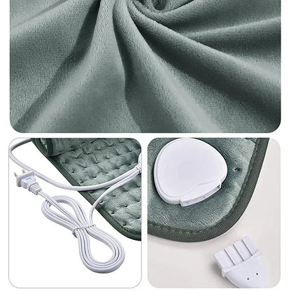 Electric Heated Lap Blanket with Timer & 6 Heat Settings – AU Plug, Ulta soft and washable - ideal for backpain, warmth and relaxation